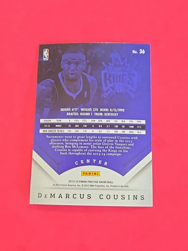 2013-14 DeMarcus Cousins Panini Prestige #36 - Image 2 of 2