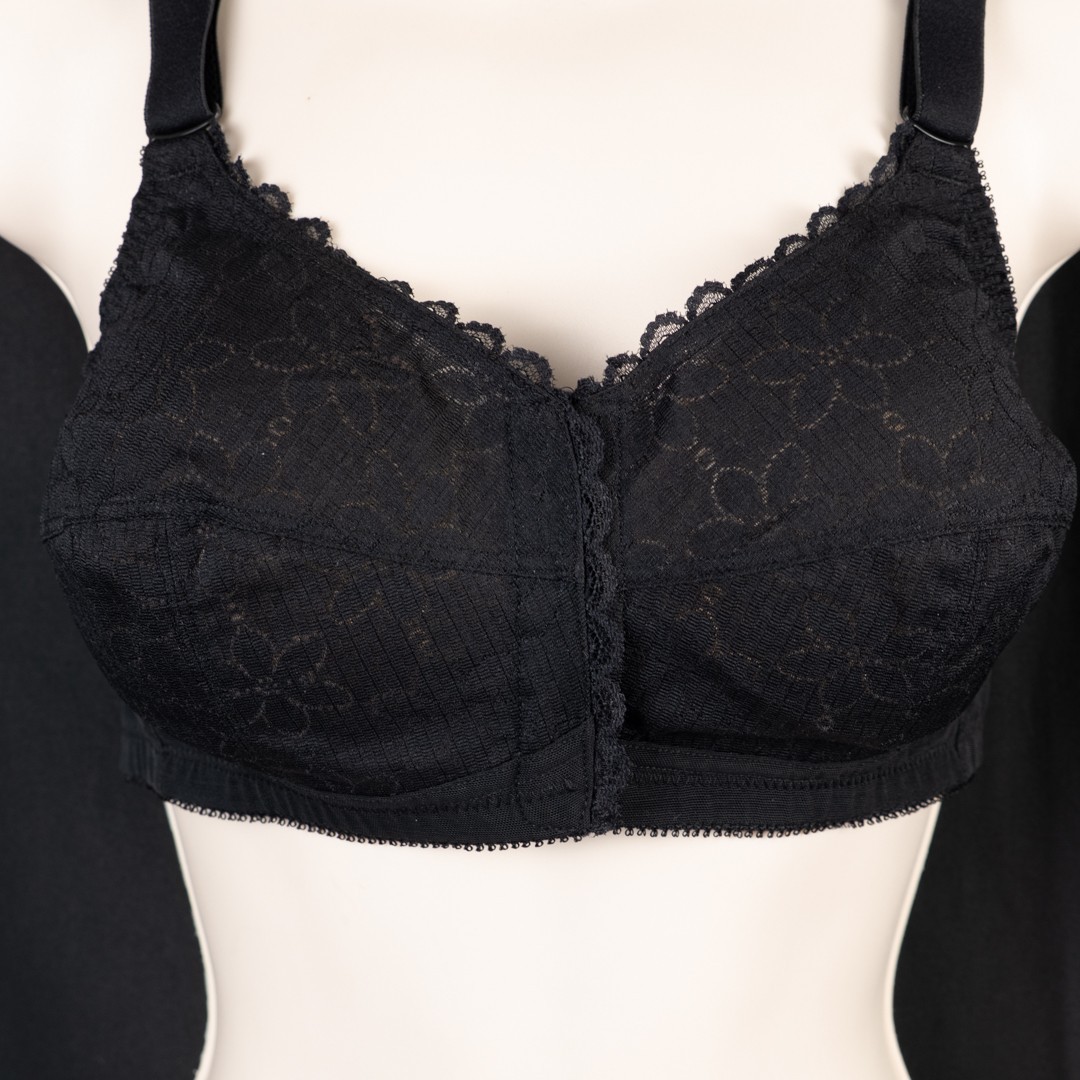 Berlei Black Floral Front Fastening Size 36B Bra New In Packaging image 2