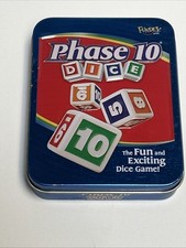 Fundex Phase 10 Dice Game 2008 in BLUE Tin contents R 100% COMPLETE