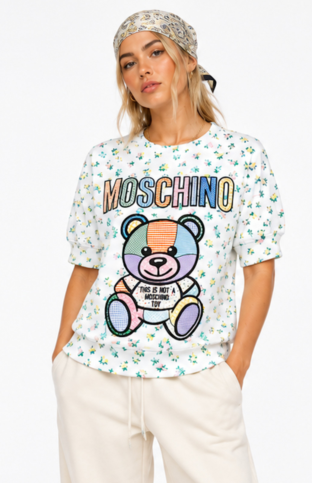 Moschino Couture! Teddy Bear Patch Sweat Jacket Sweatshirt Sweat Jacket Limited S image 8
