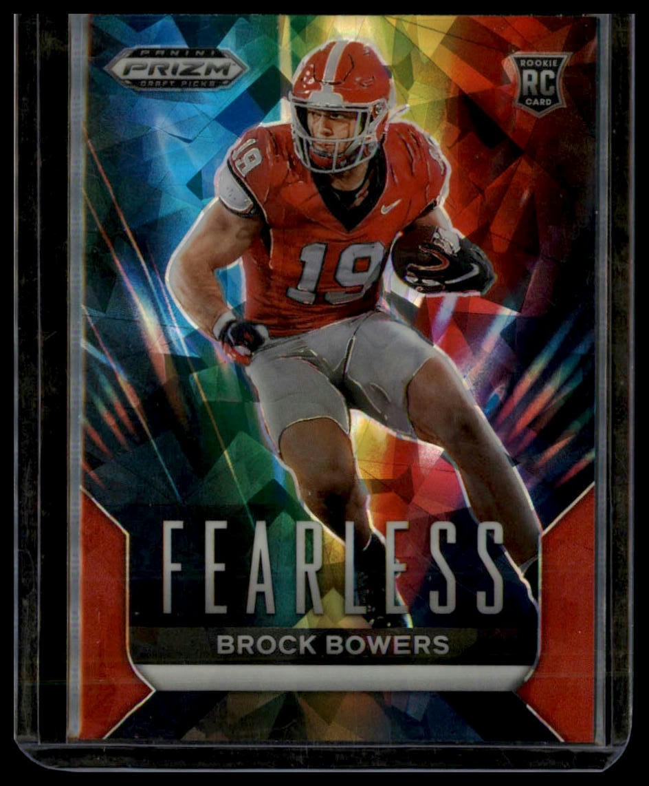 2024 Panini Prizm Draft Picks #F-BB Brock Bowers Fearless Red Ice