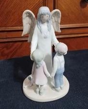 BEAUTIFUL Vintage 1983 FLAVIA Weedn "LOVE" Figurine, Angel With Children, Japan 
