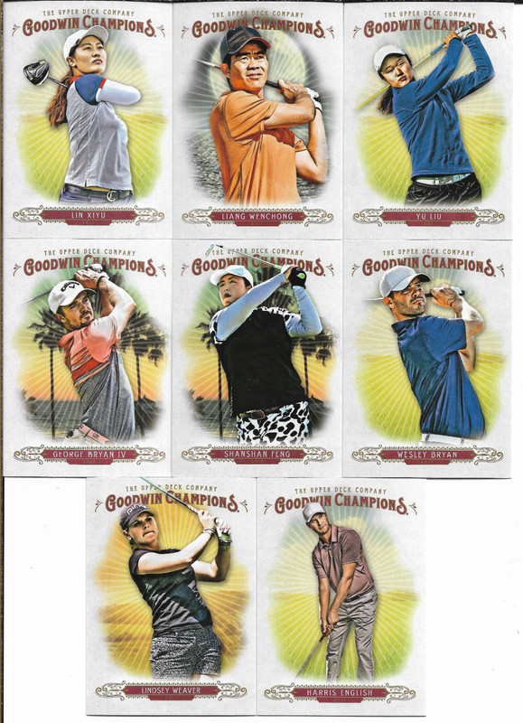 2018 Upper Deck Goodwin Champions Golf 8 Card Lot with Lin Xiyu NM