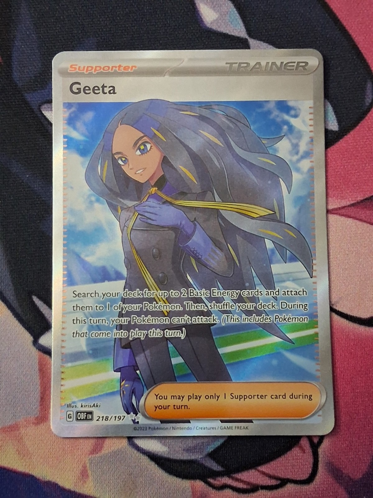 geeta pokemon card value Trainer Supporter Geeta Rarity Rainbow Vibrant Pokmon Card