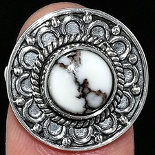 Natural Wild Horse Jasper 925 Sterling Silver Ring s.6 Jewelry R-1256