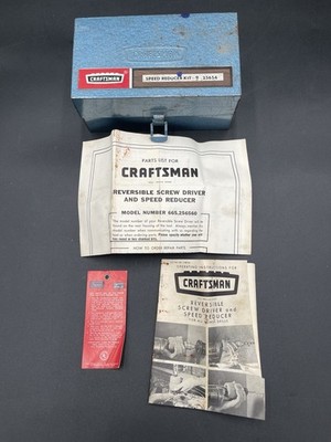 Vintage Sears Craftsman Crown Logo Drill Speed Reducer Kit 9_25654