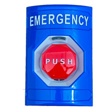 Safety Technology International Emergency Push Button,Blue,Red