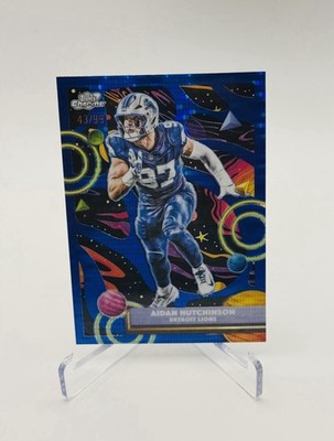 2025 Topps Cosmic Chrome Aidan Hutchinson Blue Moon Refractor /99 Lions
