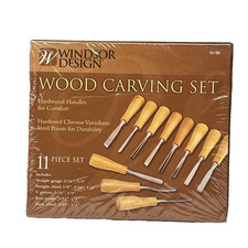 Windsor Design 56186 Wood Carving Set 11pc Chisel Gouge Tool Kit New Sealed