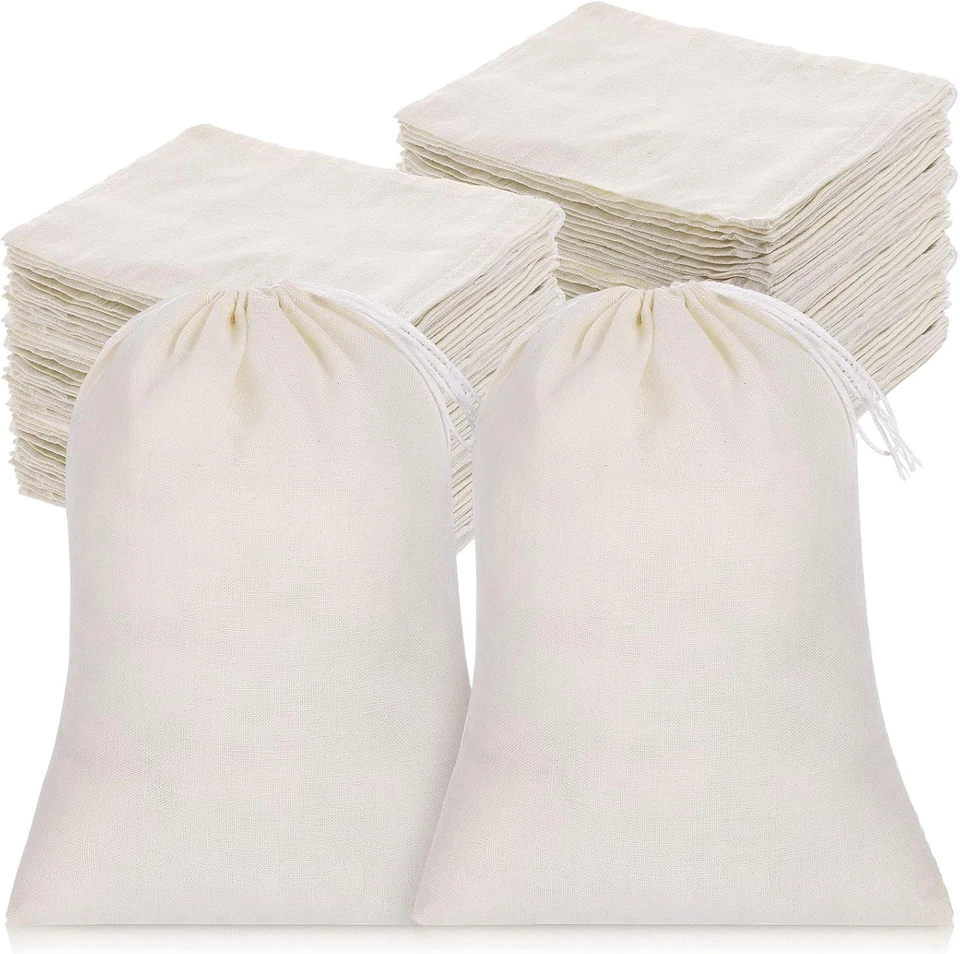 6x7.9 Inch Muslin Bags - 200 Pack for Soups Candles Jewelry - Image 3 of 4