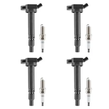 4Pcs Ignition Coil & IRIDIUM Spark Plug Kits for Toyota Camry RAV4 Highlander