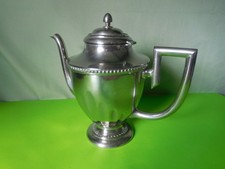 alt Kaffeekanne oder Teekanne versilbert antik Kanne Klappdeckel Jugendstil