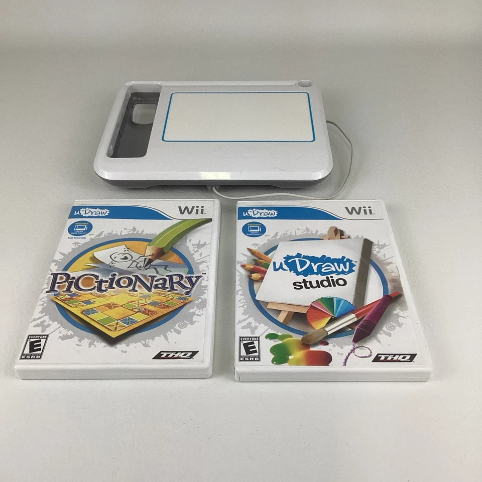 Nintendo Wii U Draw Game Tablet Pictionary Game Disc U Draw Studio Bundle 2010 - Imagem 2 de 4