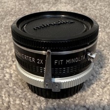 Minolta 2x Teleconverter Auxiliary Lens Compatible with Minolta SLR Cameras
