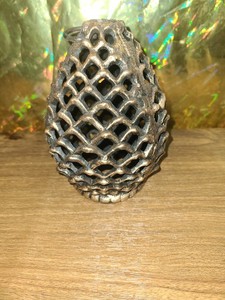 Cast Iron Pinecone Lantern Candle tealight Holder Rustic Farmhouse Decor