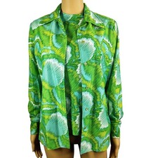 70s 2 Piece Matching Coordinate High Neck Tank Top Retro Blazer Set Size Medium