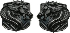 Pair Custom Cobra Emblems Left Right 3d Badge For Mustang Gt Dark Horse Black Pair Custom Cobra Emblems Left Right 3d Badge For Mustang Gt Dark Horse Black