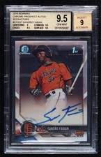 2018 Bowman Chrome Prospect Refractor Sandro Fabian BGS 9.5 GEM MINT Auto 3t1