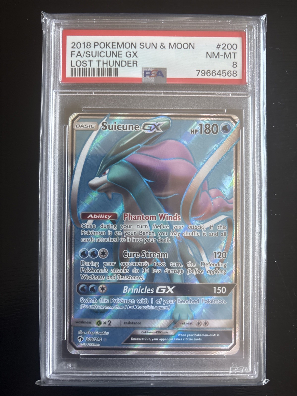 Suicune GX (Full Art) 200/214 Sm-Lost Thunder Holo