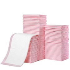 Disposable Changing Pad Liners Pack of 100 13x18 Inch Pack 100 , Pink