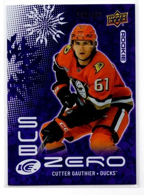 2024-25 Upper Deck Ice Sub Zero Rookie Blue Cutter Gauthier Rookie 399/499