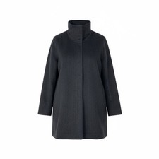 New Pendleton Cascade Wool Coat Womens Lg Charcoal Gray Zip Snap Winter Outdoor