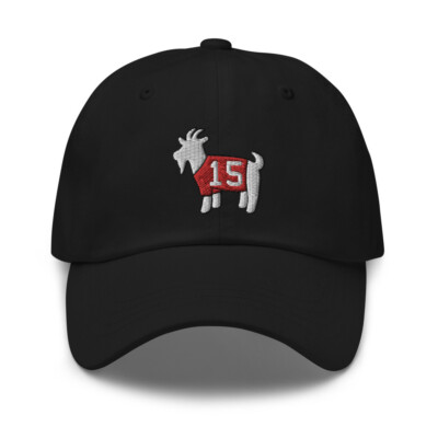 PATRICK MAHOMES Hat, Pat Mahomes GOAT Baseball Cap, #15 GOAT  display picture 3