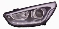 Faro Fanale Proiettore DX HIR2 LED Hyundai Ix35 2013 Parabola Nera