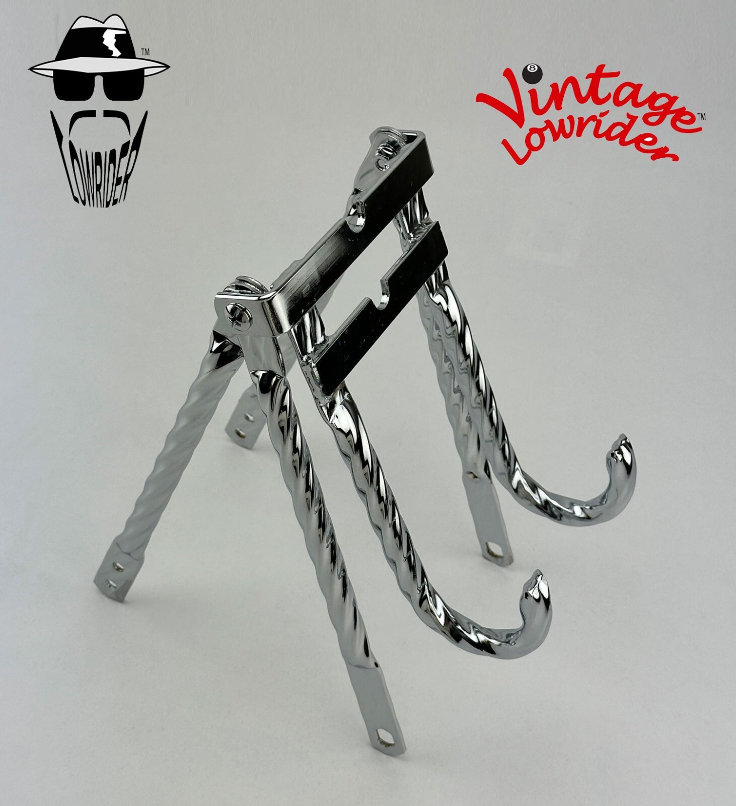 VINTAGE LOWRIDER SINGLE SQUARE TWISTED CHROME CONTINENTAL KIT 16" BICYCLES.