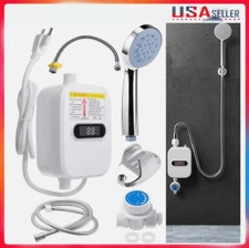 110V 3500W Tankless Hot Water Heater Shower Electric Instant Water Heater-USA