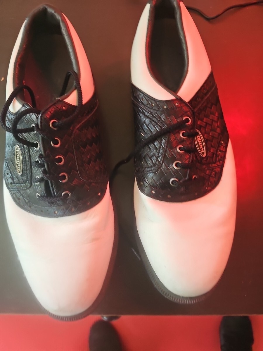 Footjoy White/Black Dry Joys Tour Opti Flex Mens Size 9W  display picture 2