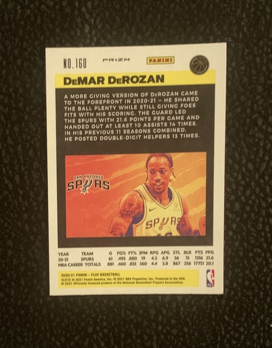リクエスト DEMAR DEROZAN 2020-21 Panini Flux Basketball #160 Blue Prizm Spurs