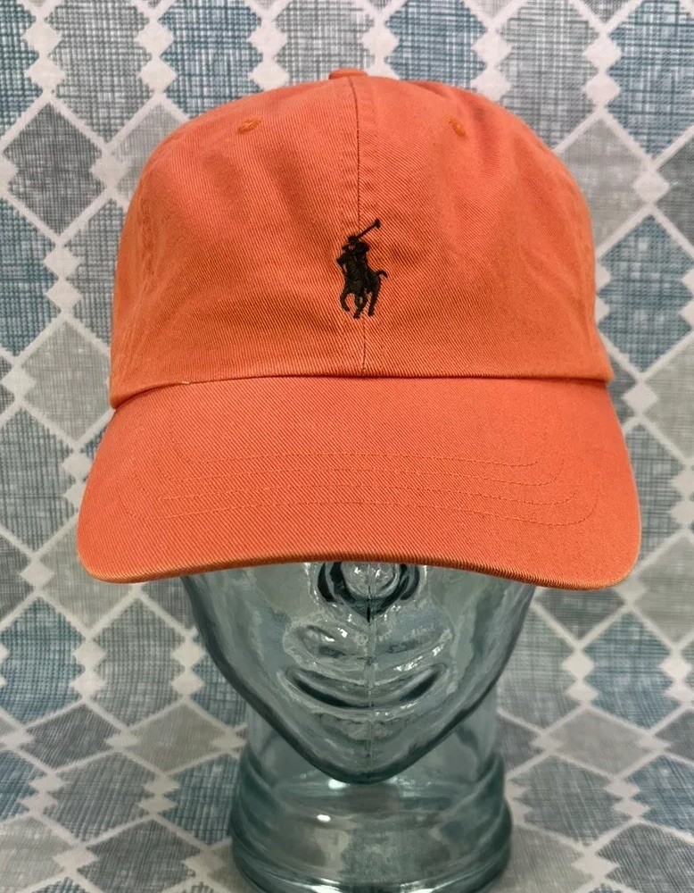 Polo Ralph Lauren Cappello Strapback Pony Arancione Regolabile