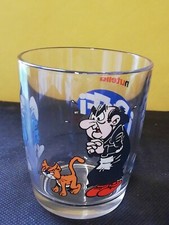 BICCHIERE NUTELLA PUFFI SCHLUMPF 2011 FERRERO VERRE GLASS PEYO