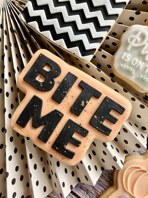 Bite Me Ausstecher und Fondant Stempel Präger, Kekse, Halloween, Backen