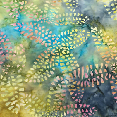 Timeless Treasures Batik Fabric, TONGA-B1061 TWILIGHT, By The Half Yard 1/2 Yard
