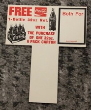 Coca-Cola Advertising Coupon Topper Vintage SODA Coke Beverage Promo Insert
