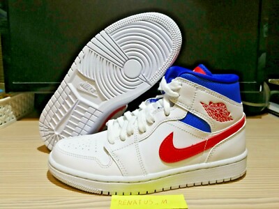 air jordan 1 mid white red royal