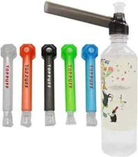 Blue Portable Hookah Bottle Converter – Screw-On Glass Water Filter Bong Attachment