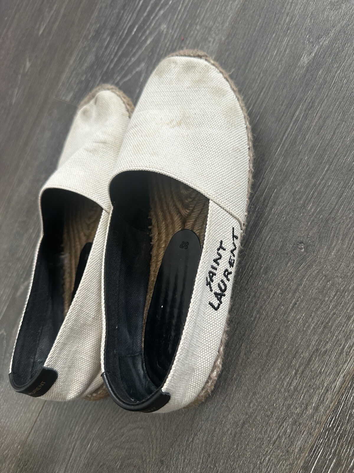 Scarpe basse Saint Laurent slip on in tela taglia 37 YSL