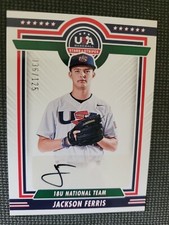 2022 Panini Stars & Stripes JACKSON FERRIS BLACK Auto #/125 EXCLUSIVE SP DODGERS