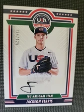 2022 Panini Stars & Stripes JACKSON FERRIS BLACK Auto #/125 EXCLUSIVE SP DODGERS