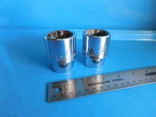 USED,  MAC TOOLS "1-1/4 & 1-5/16 in." 3/4 IN. DR. SHORT 12 PT SOCKETS #Z402,Z422