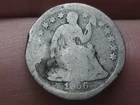 1856 P Seated Liberty Half Dime- Philadelphia, About Good Details