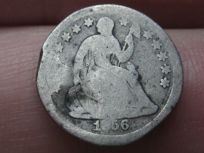 1856 P Seated Liberty Half Dime- Philadelphia, About Good Details