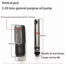 Vertical Jack Accessories Replacement Parts Jack Oil Pump For 2-20 Tons