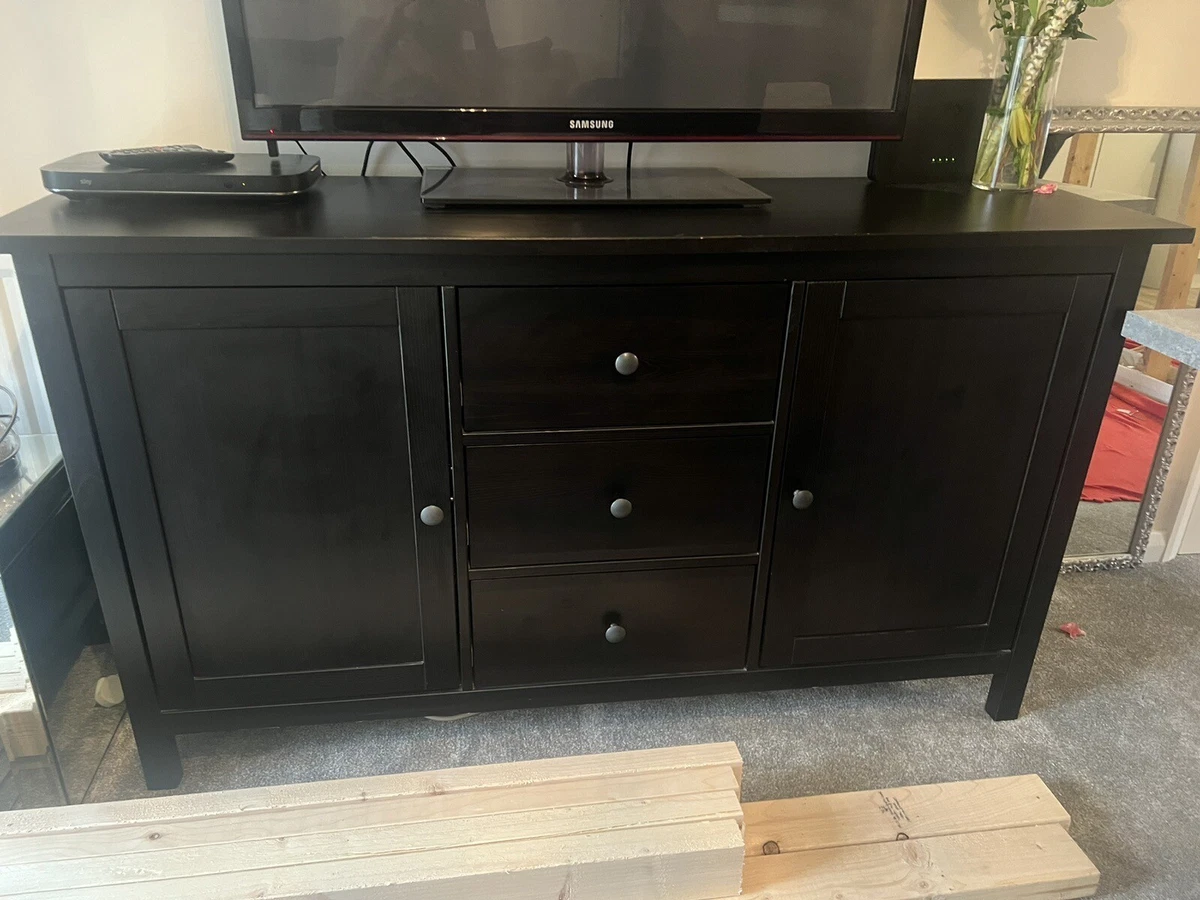 Ikea hemnes sideboard black brown deals