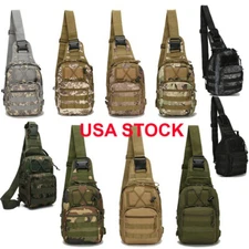 Mens Backpack Waterproof Tactical Sling Chest Pack Shoulder Bag Outdoor Hiking