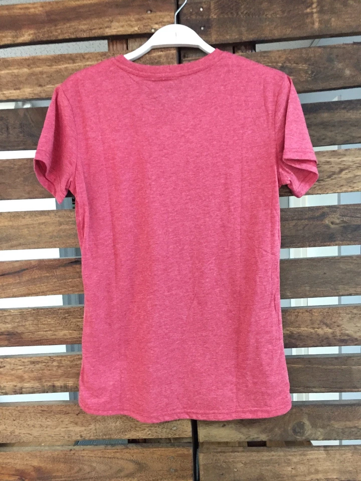 Camiseta deportiva para mujer Hoka One One Running Gear logotipo rojo nueva sin etiquetas pequeña cuello en V Foto 3 de 4