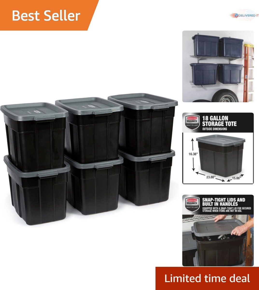 Rubbermaid 31 Gallon Tote 31 Gallon Roughneck Storage Roughneck